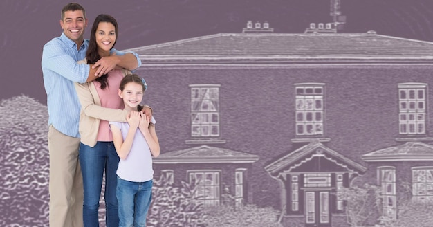 A split image showing a happy family in front of their new house on one side and a stressed individual looking at mortgage statements on the other, symbolizing the different experiences with mortgages during interest rate hikes.