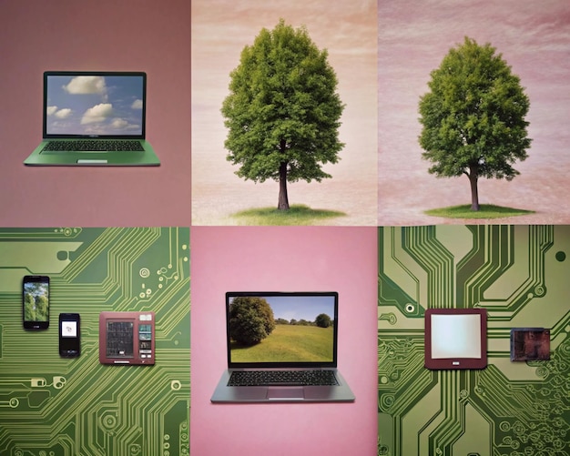 A collage of images representing various sectors poised for growth: a microchip for technology, a wind turbine for renewable energy, and a doctor examining a patient for healthcare. This visually represents the diversification across different sectors.
