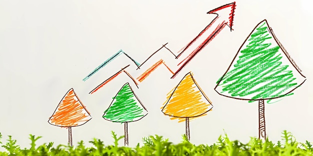 A graph illustrating the concept of diversification, showing how spreading investments across different assets can reduce overall portfolio risk.