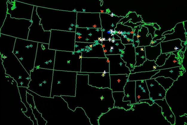 A digital visualization of the United States map, with each state shaded according to its unemployment rate. The color scale ranges from green (low unemployment) to red (high unemployment), providing a visual representation of regional disparities.