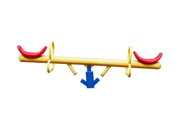 A visual representation of a seesaw, with 