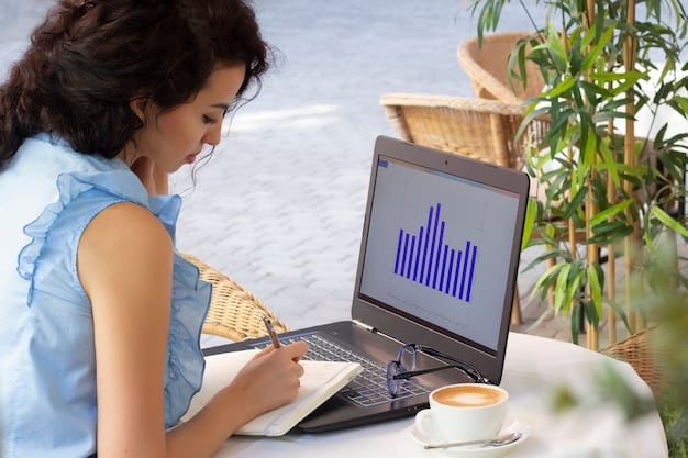 A person working on a laptop, surrounded by financial charts and graphs, illustrating the process of rebalancing a portfolio with a focus on digital finance.