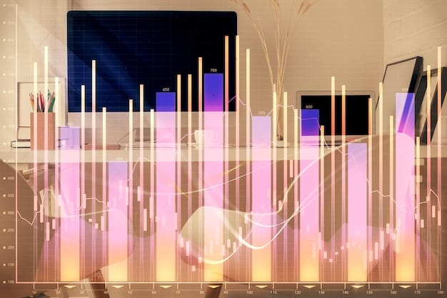 A digital illustration of a graph showing the fluctuation of inflation rates over the past five years, with a highlighted section projecting the potential trend into 2025. Include annotations pointing out key economic events that influenced the graph.