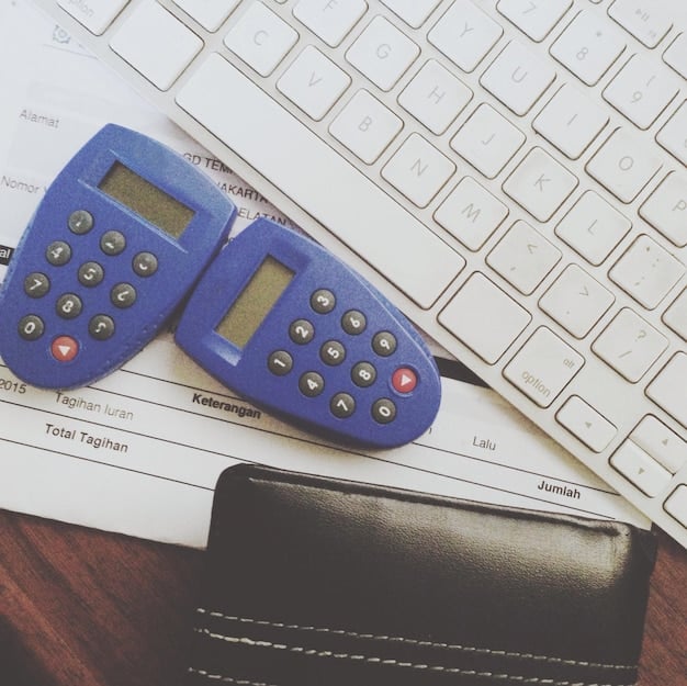 A close-up shot of tax forms and a calculator, symbolizing the importance of understanding the tax implications of ESPPs.